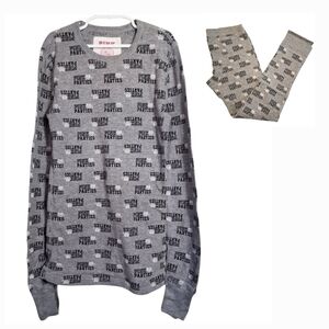 PINK Victoria’s Secret | Gray | “Pink Parties” Pajama Set | Size Small